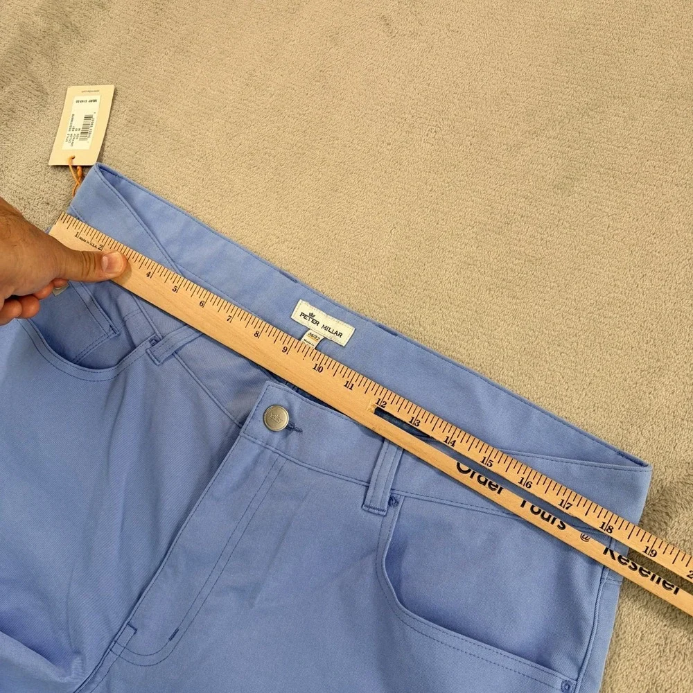 Peter Millar Crown 5 Pocket‎ eb66 Performance Pants Estate Blue Men 36x32 NWT